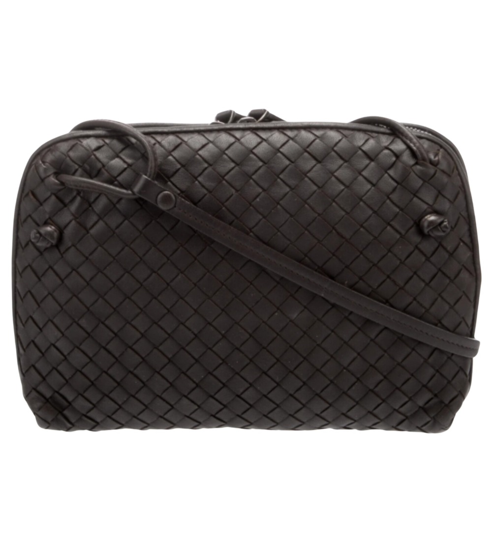 Bottega Veneta Leather Intrecciato Nodini Crossbody